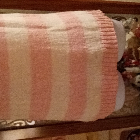 Vintage 80's,Pink & White Striped,Lightweight,TurtleNeck Summer Knit  Top💕 - Picture 3 of 8